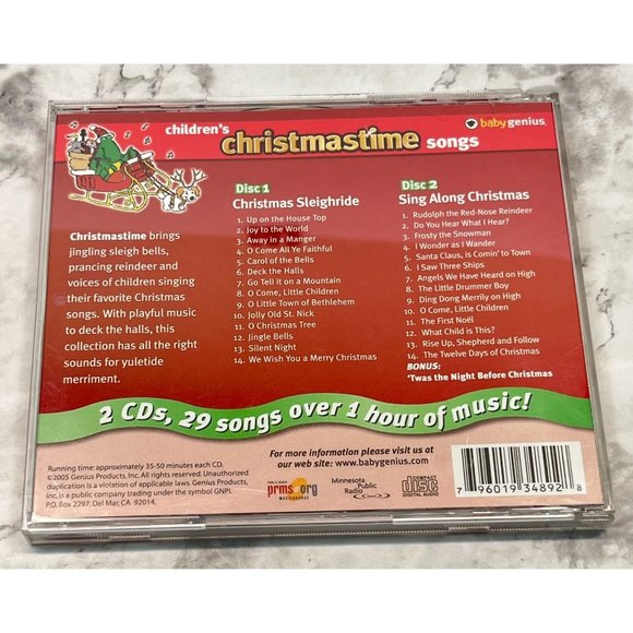 Baby Genius Christmastime Songs 2 CD Set 29 Tracks 2005 - Picture 3 of 7